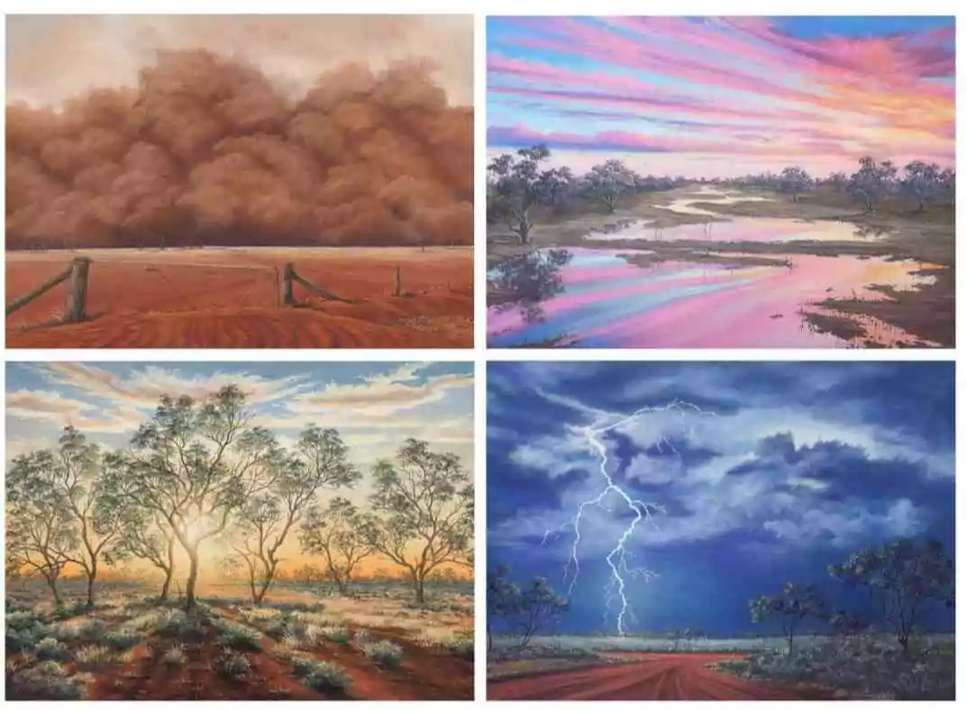 Collage 4 paintings Collage 4 paintings