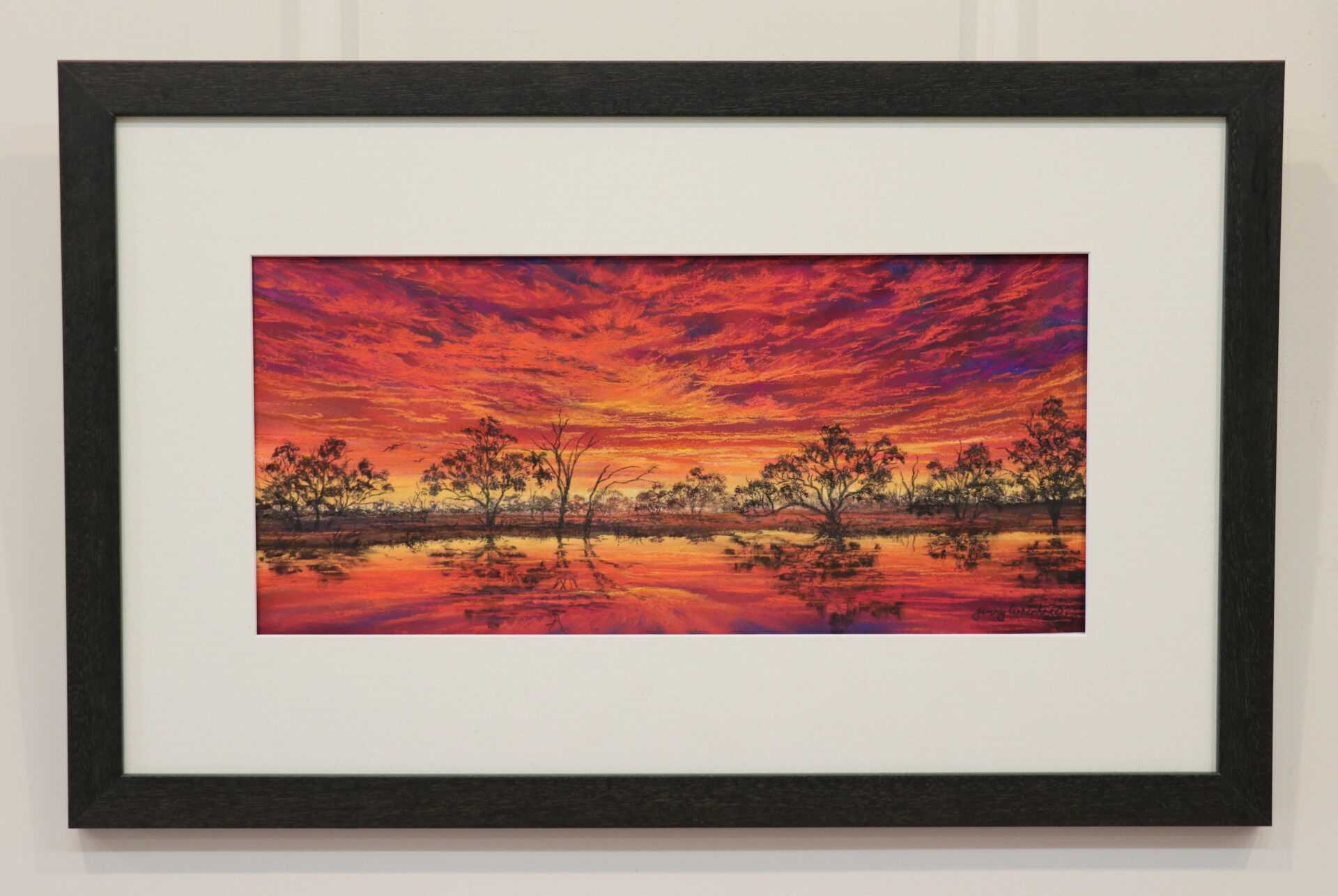 Sunset Billabong Framed_Jenny Greentree Art