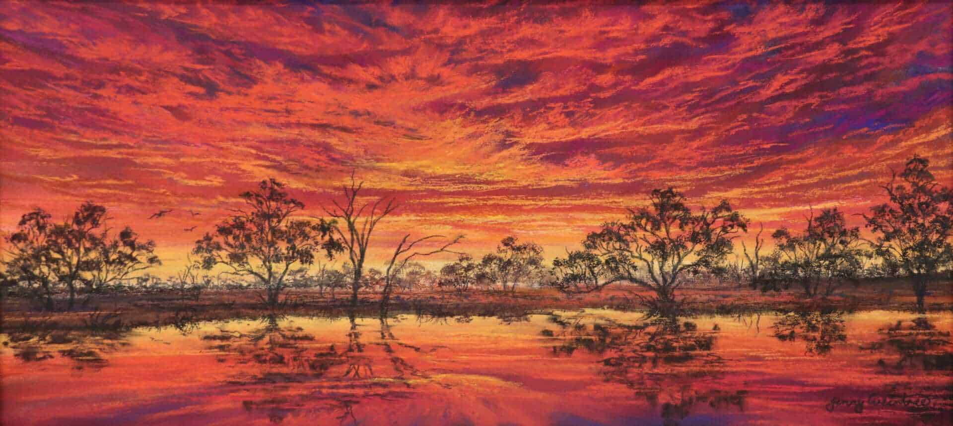 Sunset Billabong_Jenny Greentree Art