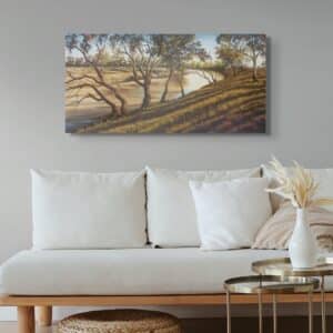 Australian Landscape Art - An Evening On The Darling - Gallery Acrylic